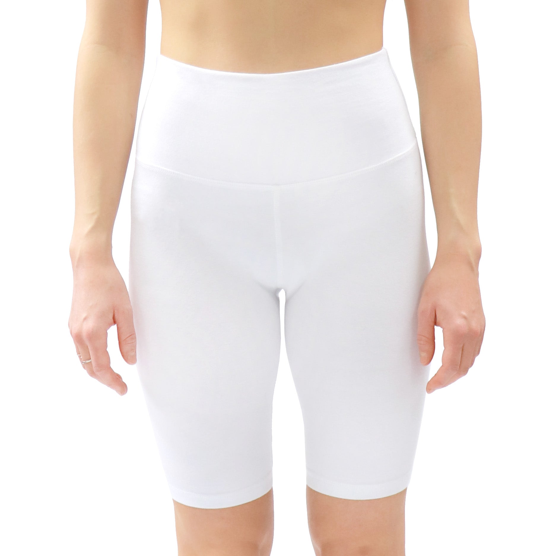 DEMI BIKER SHORTS - WHITE