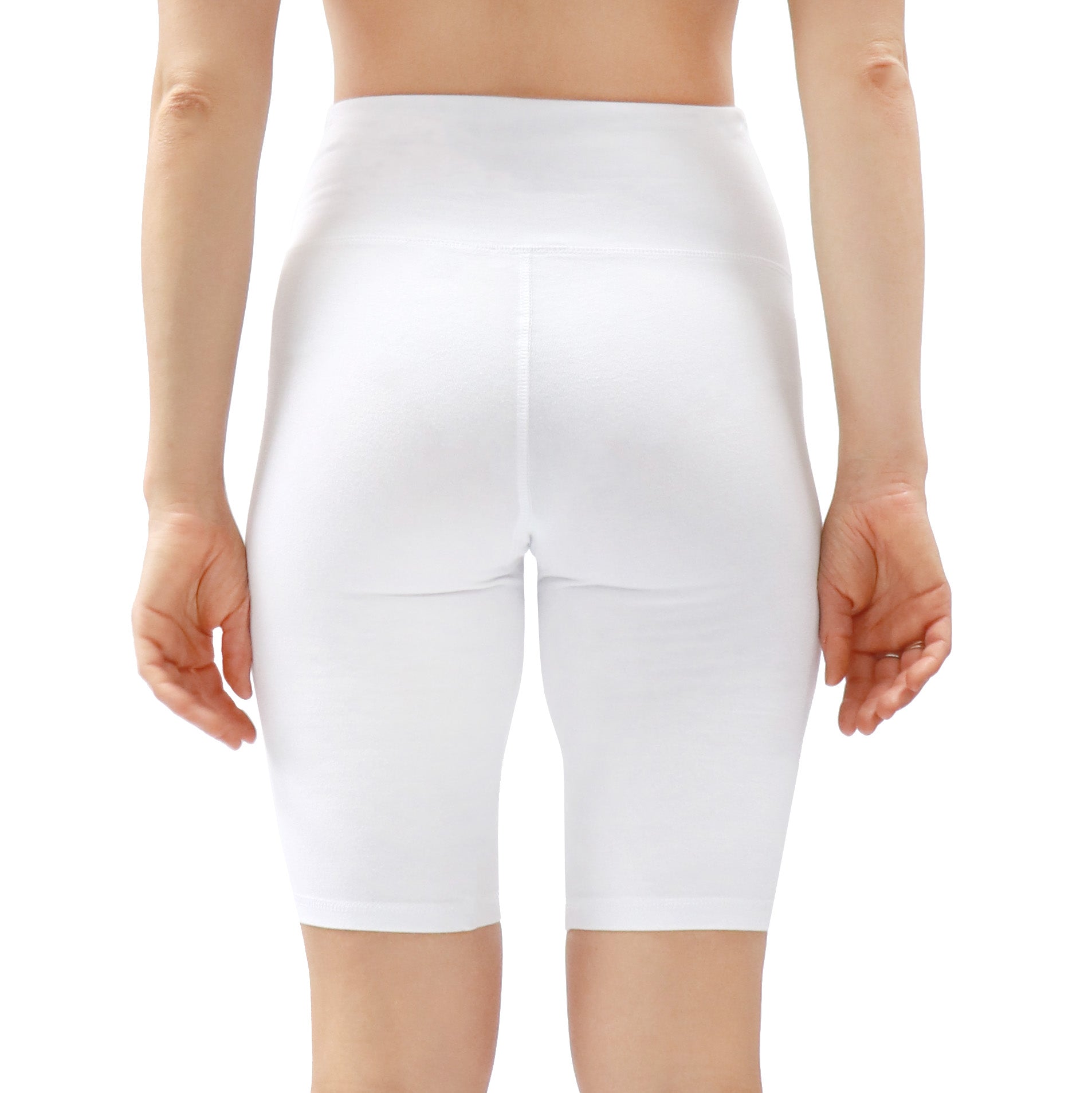 DEMI BIKER SHORTS - WHITE