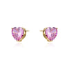 HEART CRYSTAL STUD (VARIOUS COLOURS)