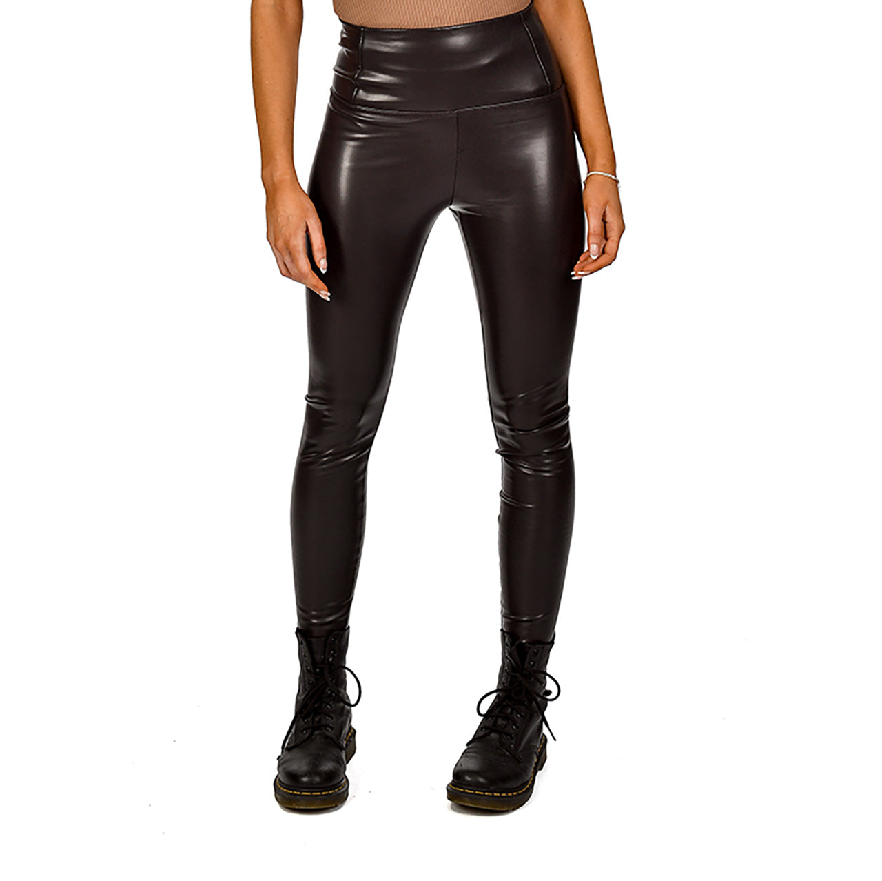 DELILAH VEGAN LEATHER LEGGING - DARK BROWN (ONLINE ONLY)