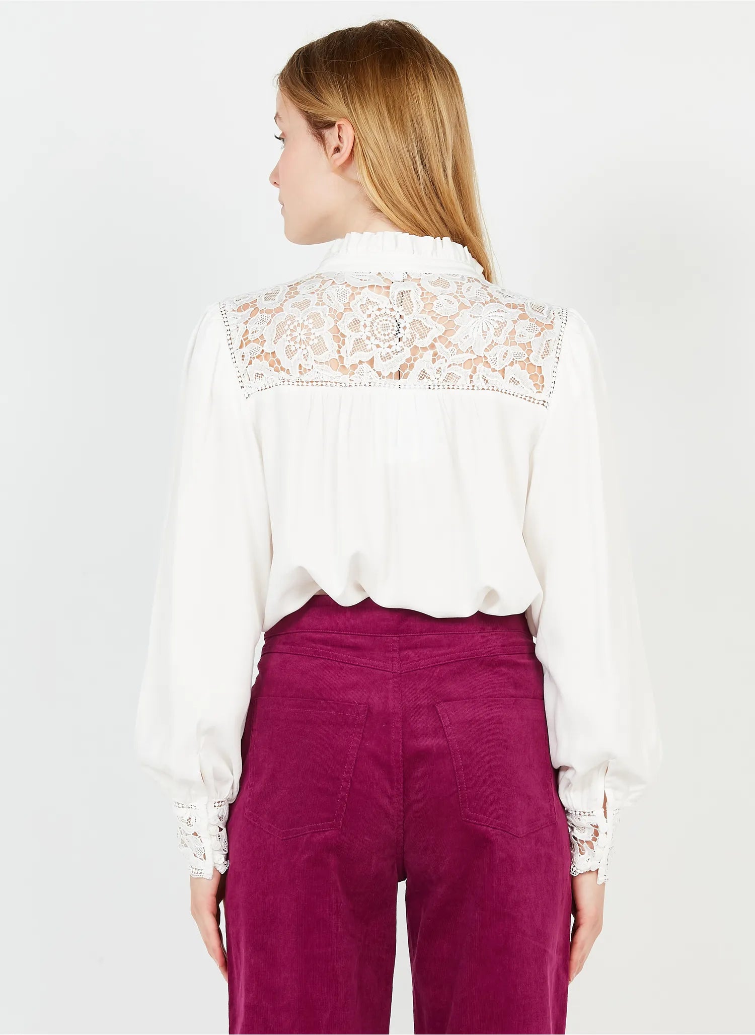 LOLA BLOUSE - BLANC CASSE