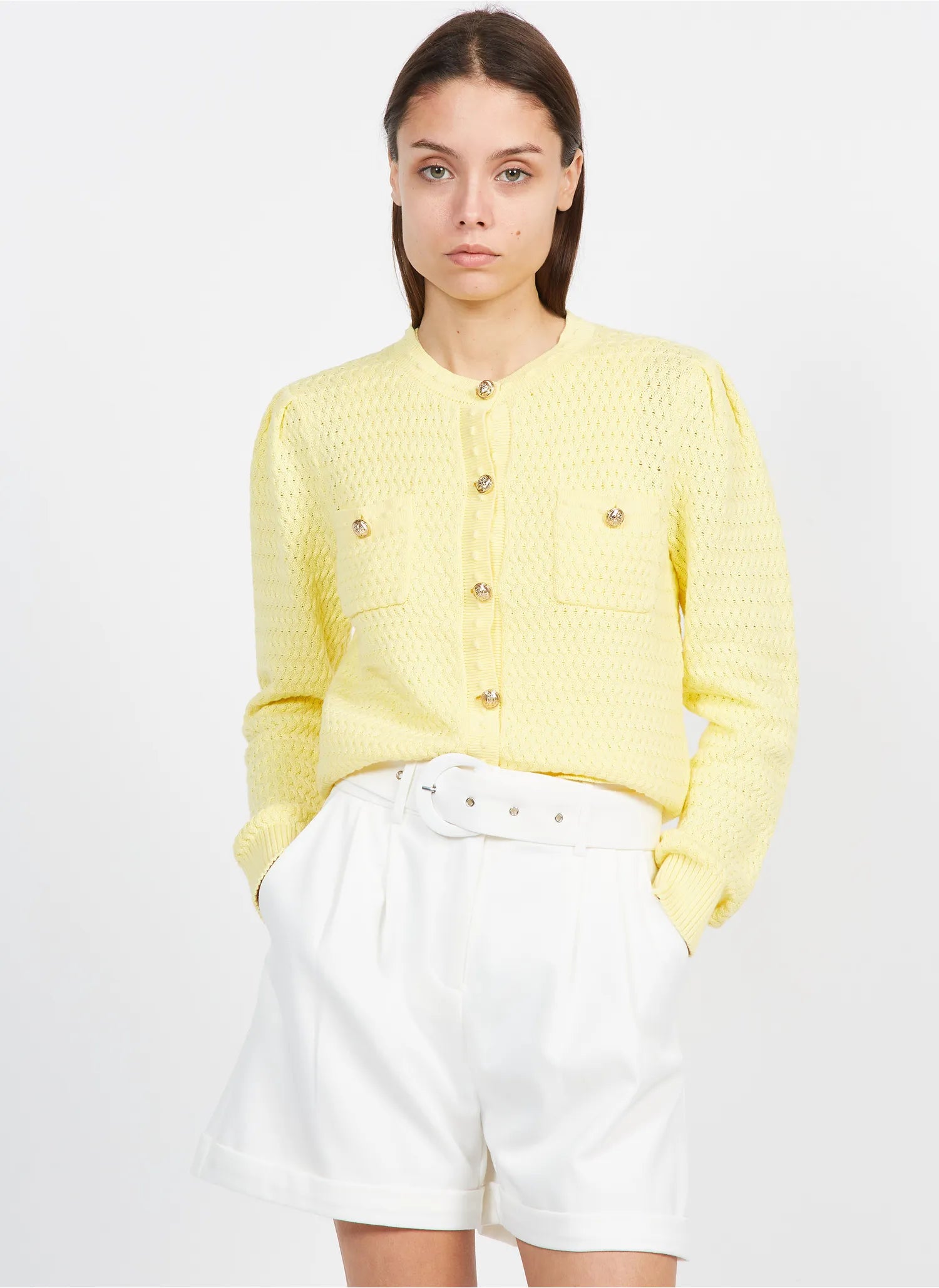 GERONNE CARDIGAN - JAUNE