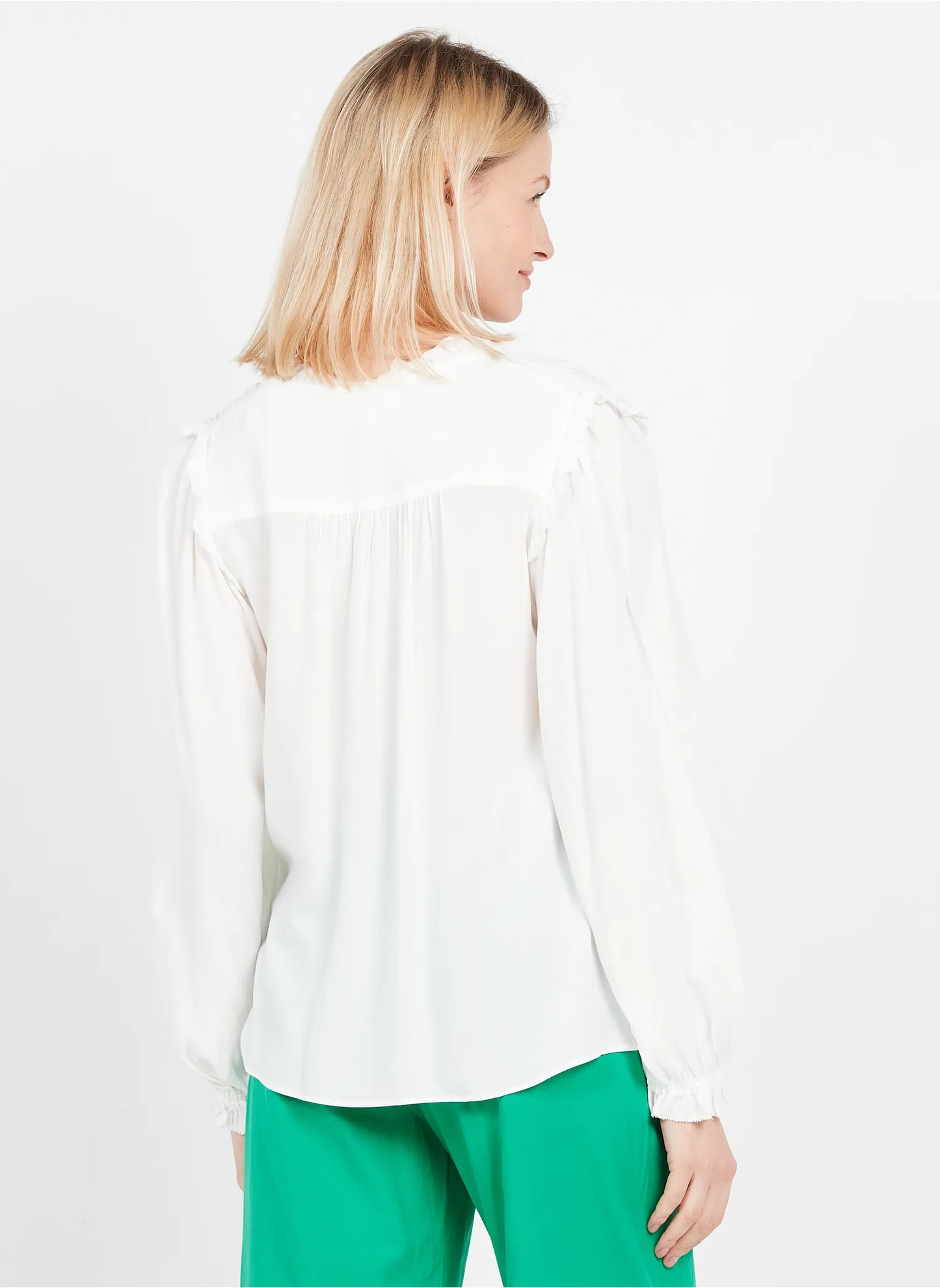 LETICIA BLOUSE - BLANC CASSE