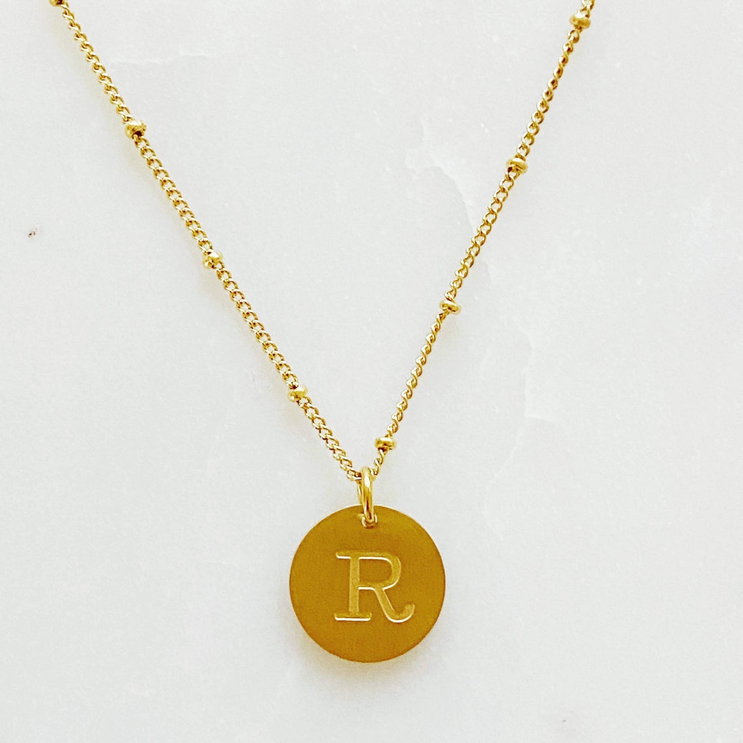 INITIAL CHARM NECKLACE