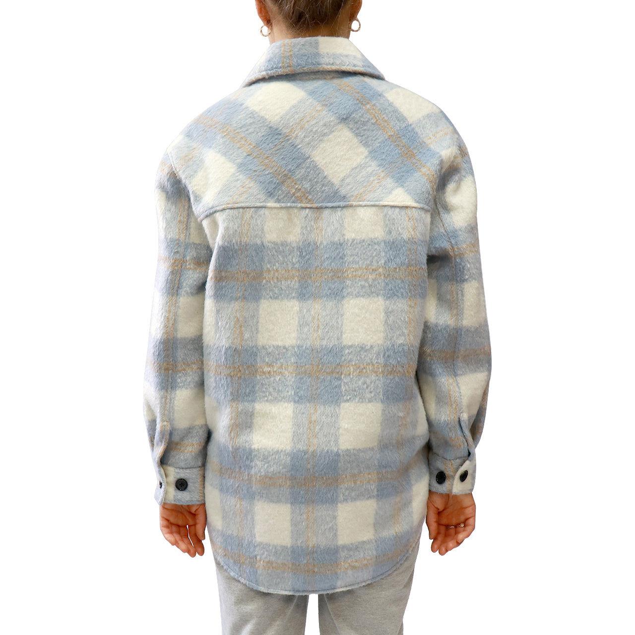 TURIN SHACKET - PALE BLUE PLAID