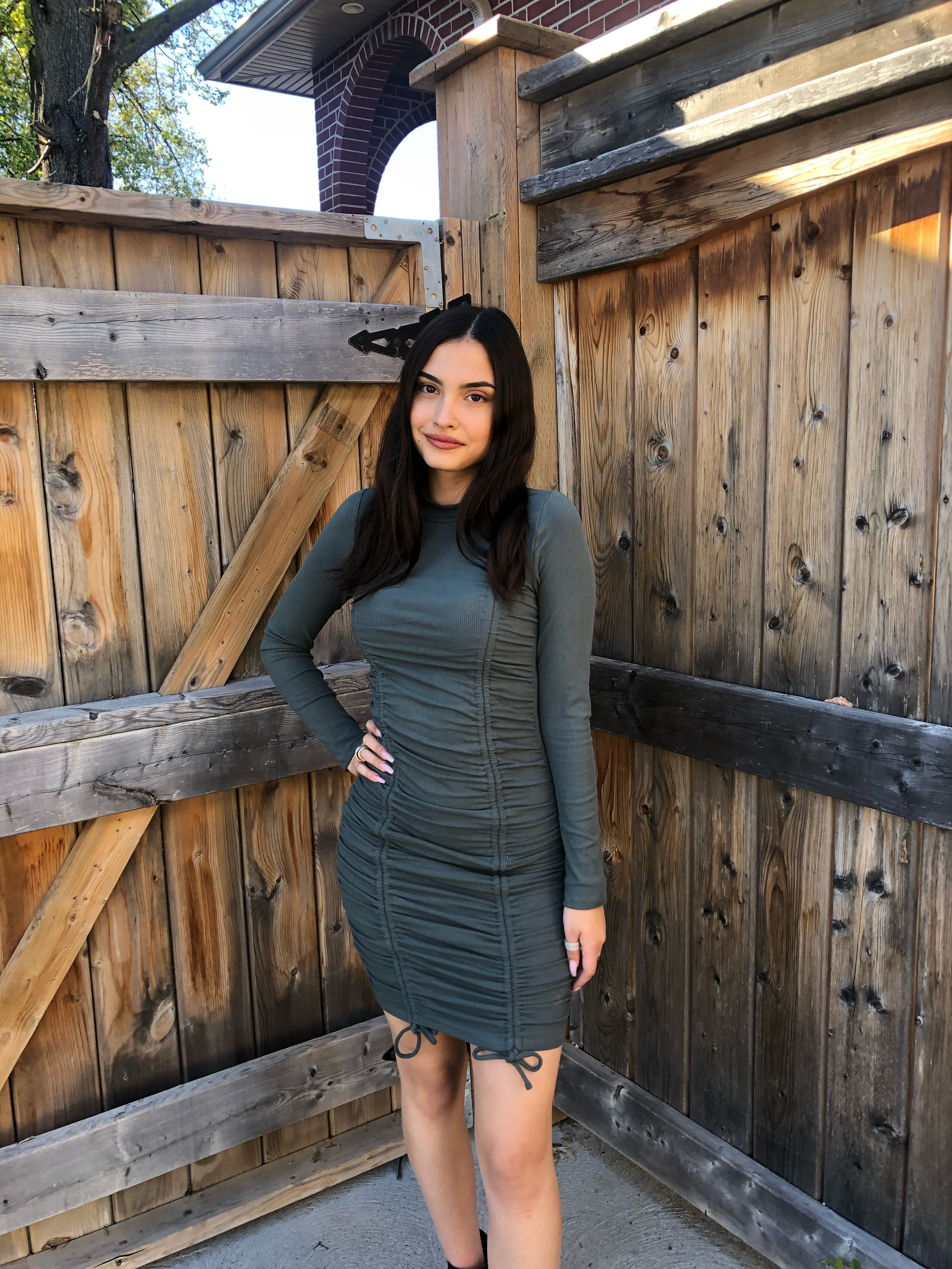 SAGE TIE DRESS