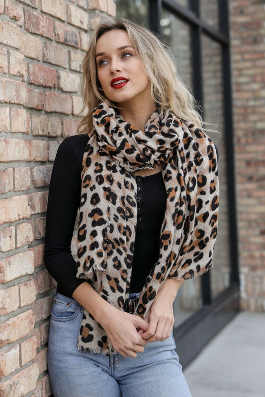 LEOPARD PRINT SCARF