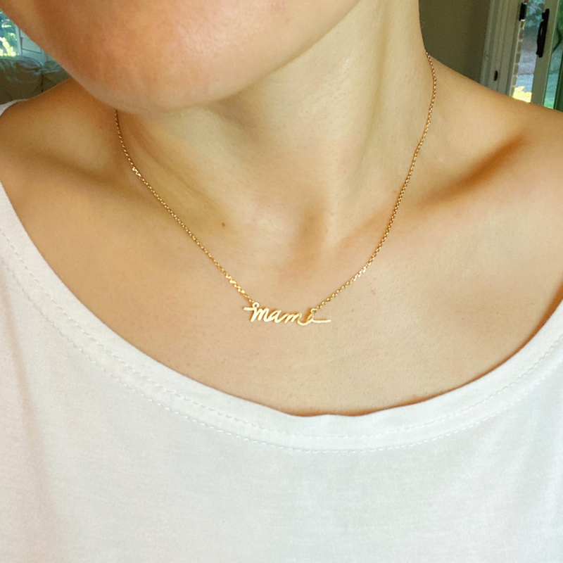 MAMA SCRIPT NECKLACE