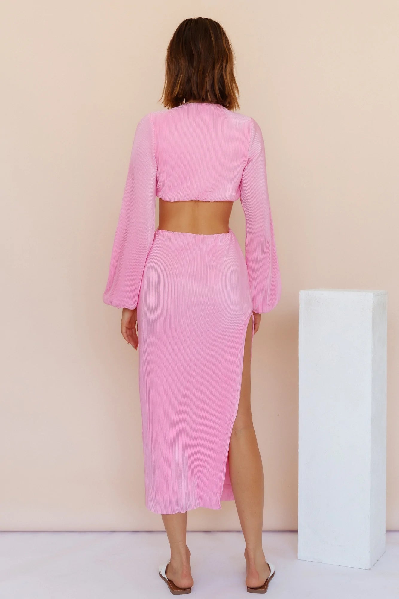 FREJA MIDI DRESS - BUBBLEGUM