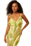 AINA DRESS - CHARTREUSE ABSTRACT