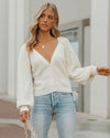 MADELYN PEARLS SWEATER - WHITE
