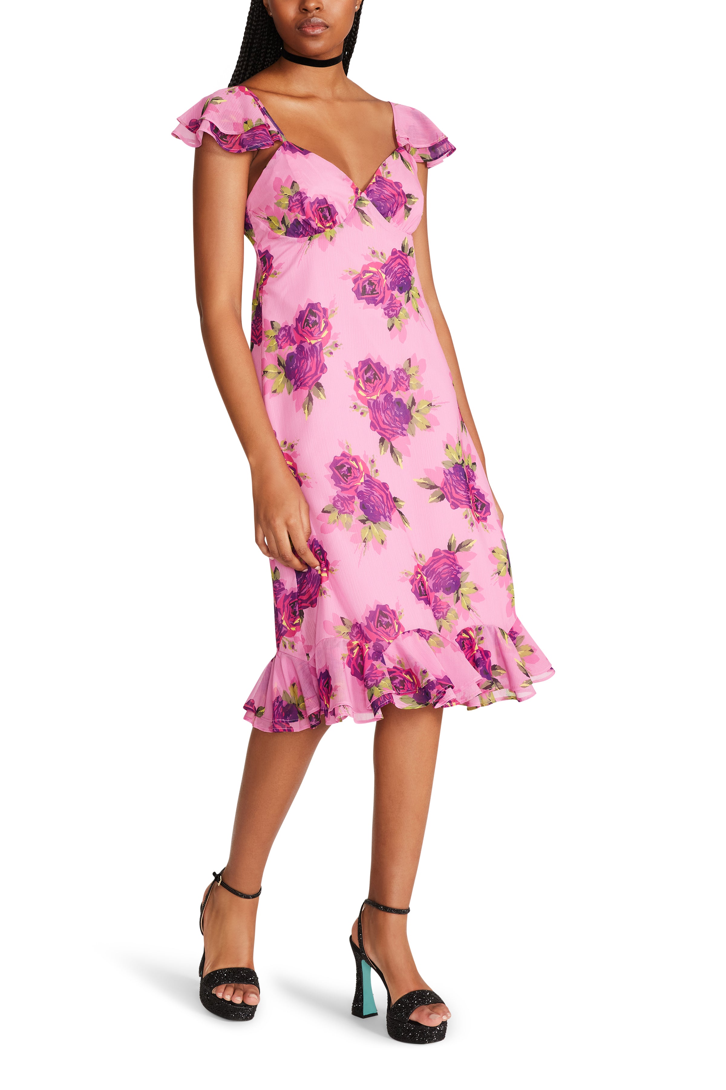 PEPPER MIDI DRESS - SACHET PINK