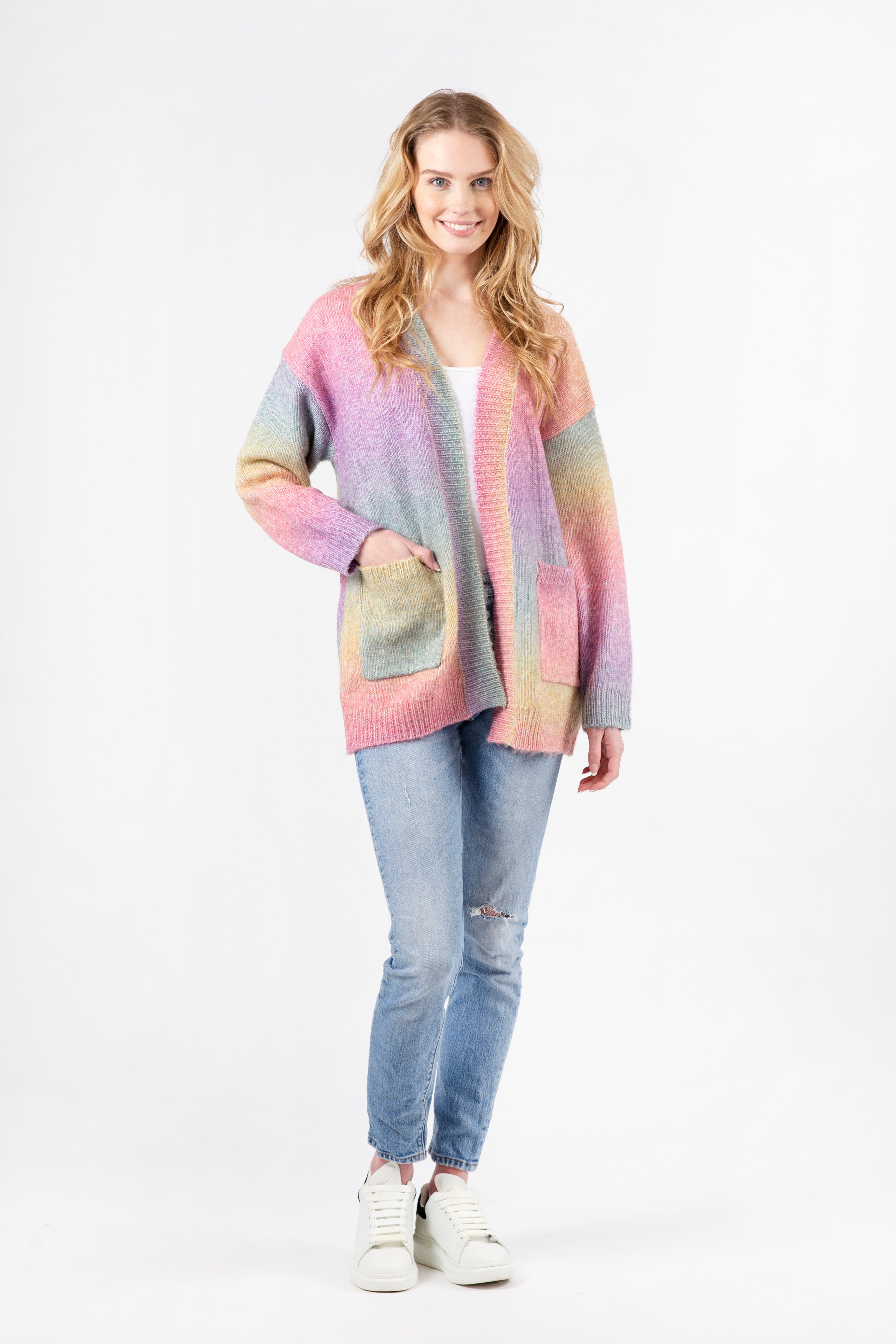 BETSY CARDIGAN - DARK OMBRE MARL - ONLINE ONLY