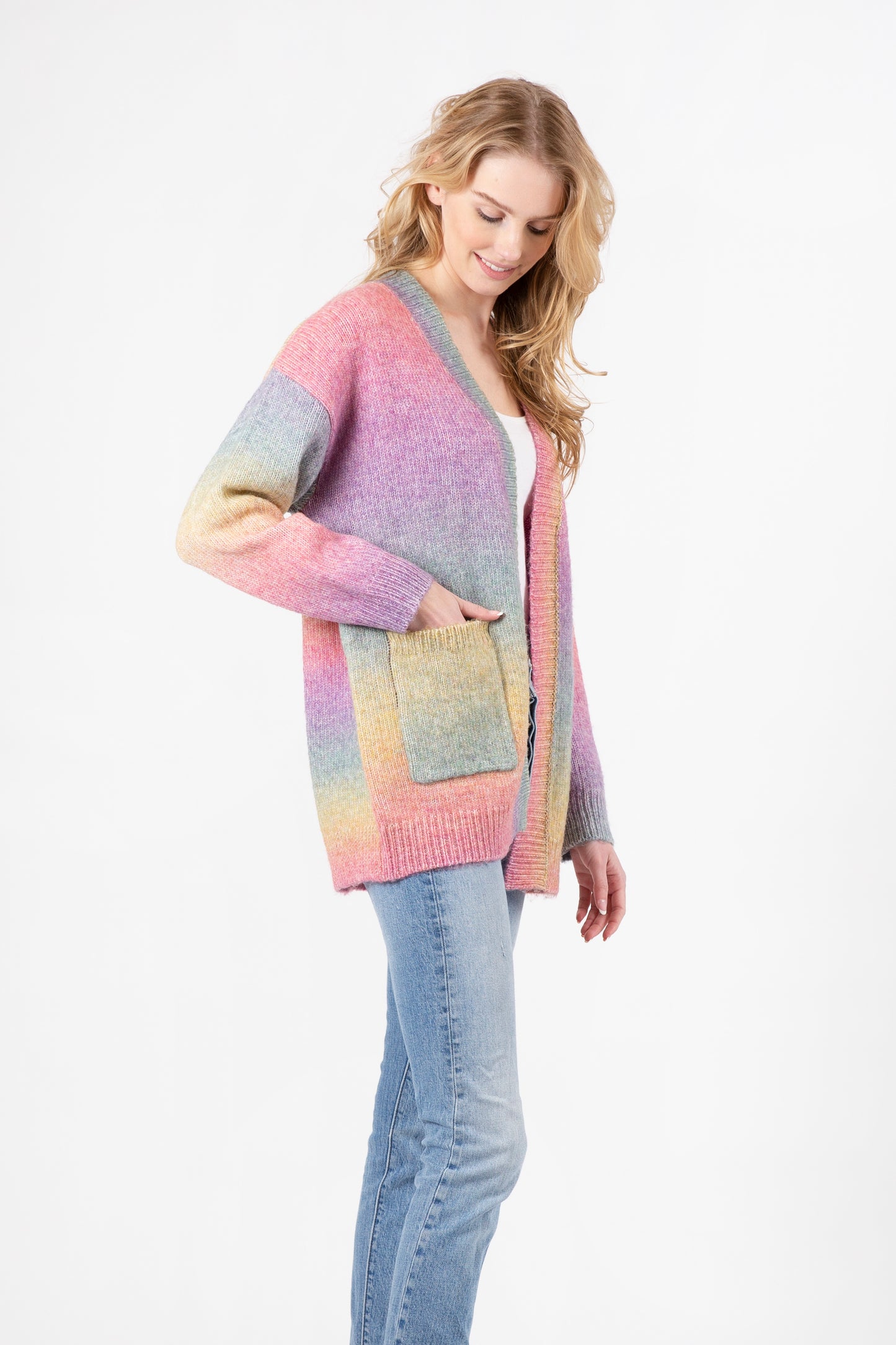 BETSY CARDIGAN - DARK OMBRE MARL - ONLINE ONLY