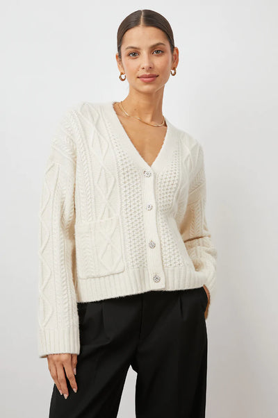 BIXBY CARDIGAN - IVORY