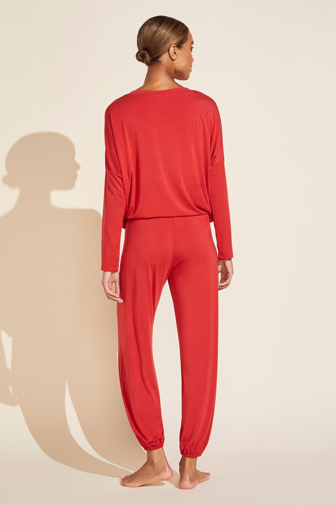 GISELE SLOUCHY PJ SET - HAUTE RED/BONE