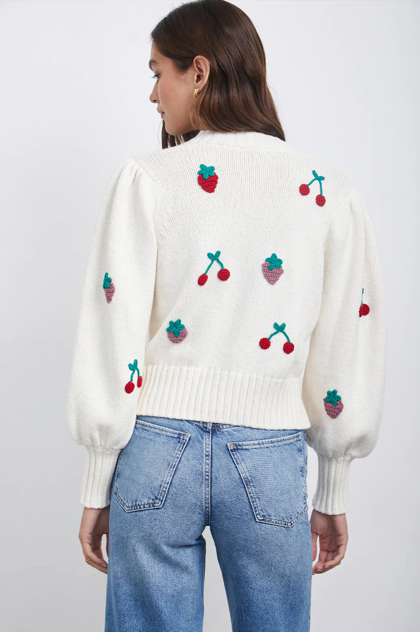 ESTHER CARDIGAN - IVORY FRUITS