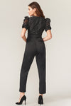 HERA METALLIC LACE HIGH WAIST JUMPSUIT