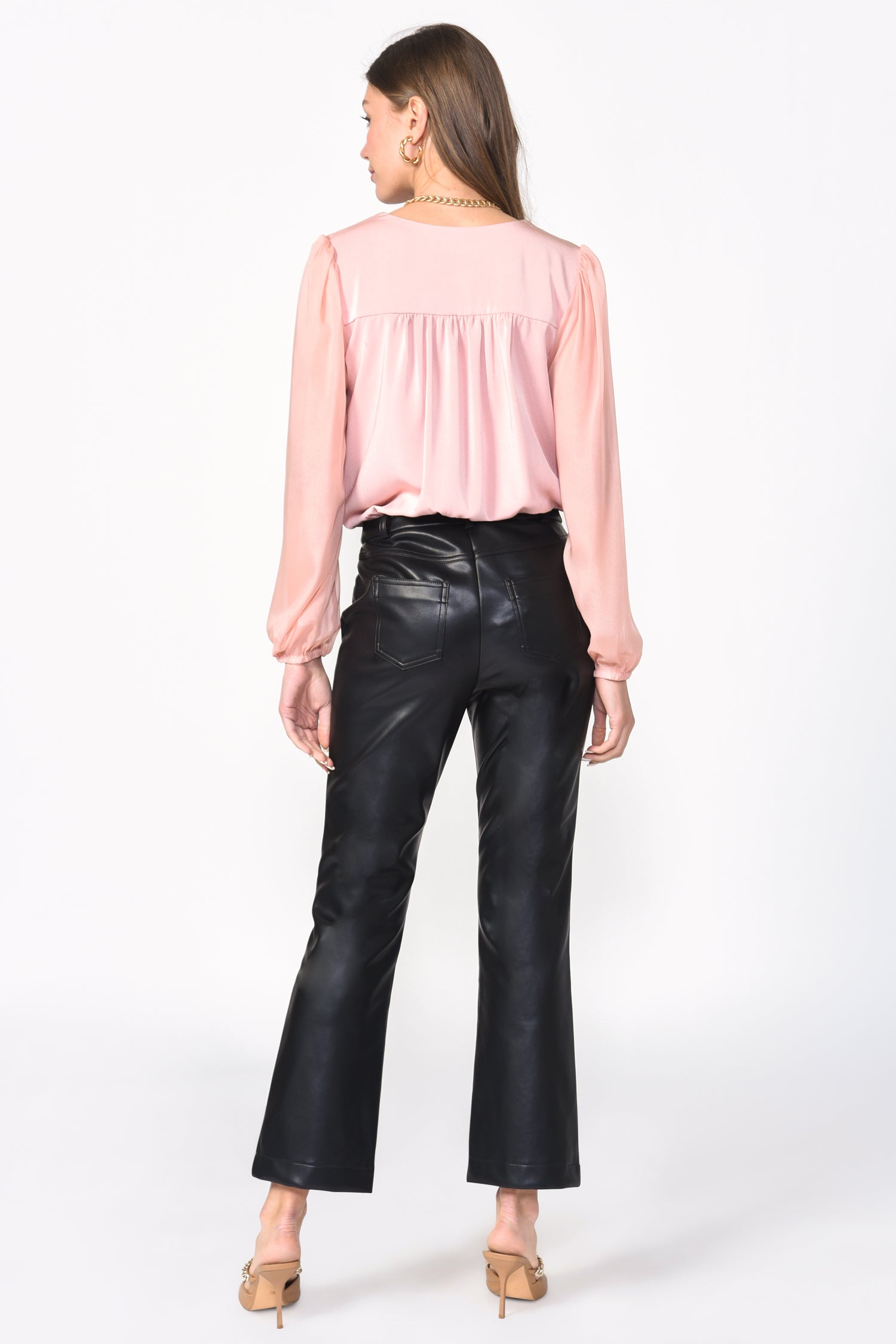 CANDICE ORGANZA SLEEVE BODYSUIT - BLUSH