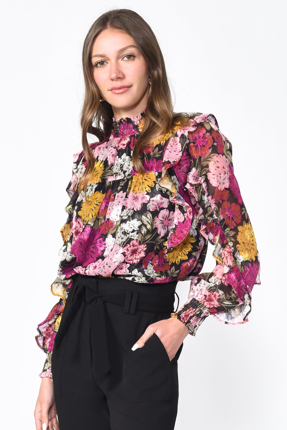 JULES BLOUSE - PINK FLORAL