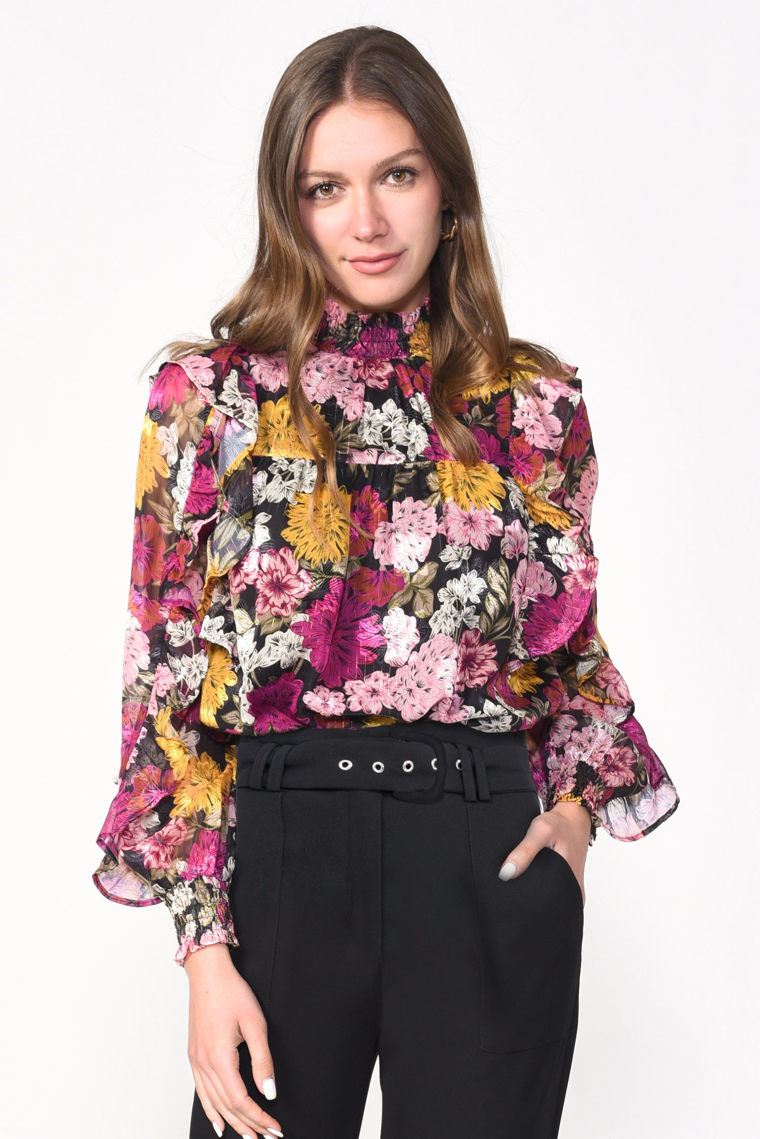 JULES BLOUSE - PINK FLORAL