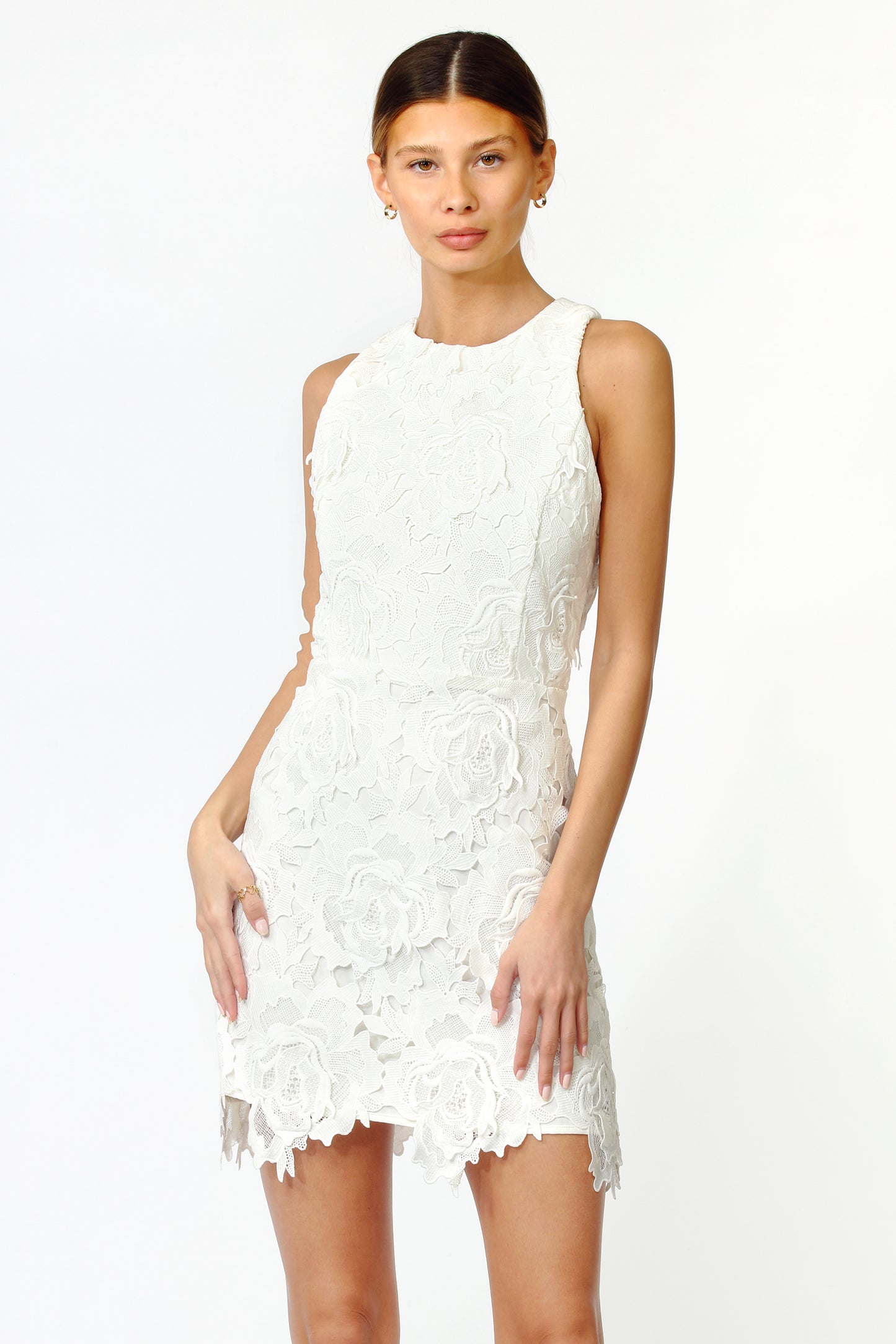 CASSIE CROCHET MINI DRESS