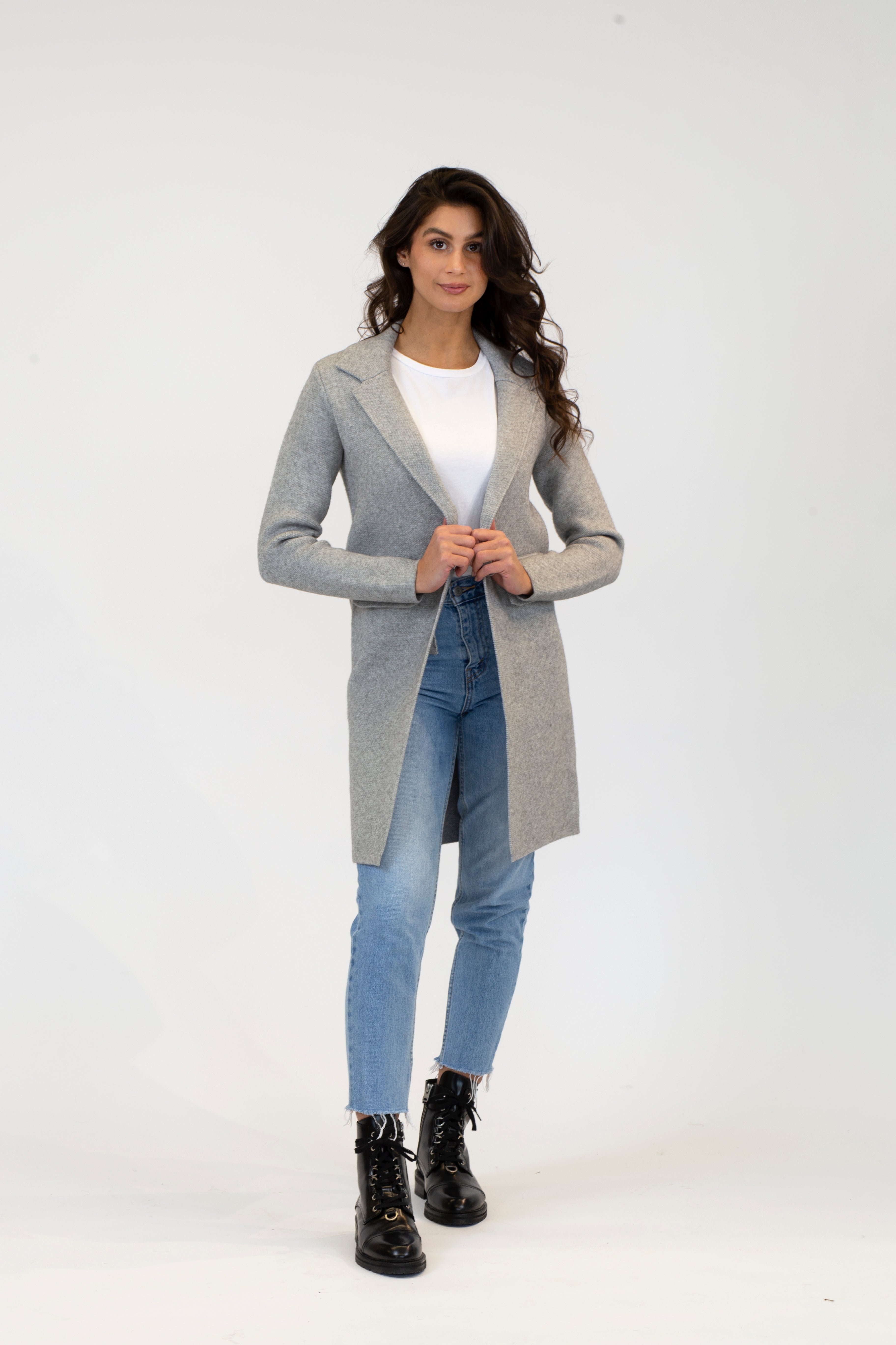 FIONA COAT - LIGHT GREY