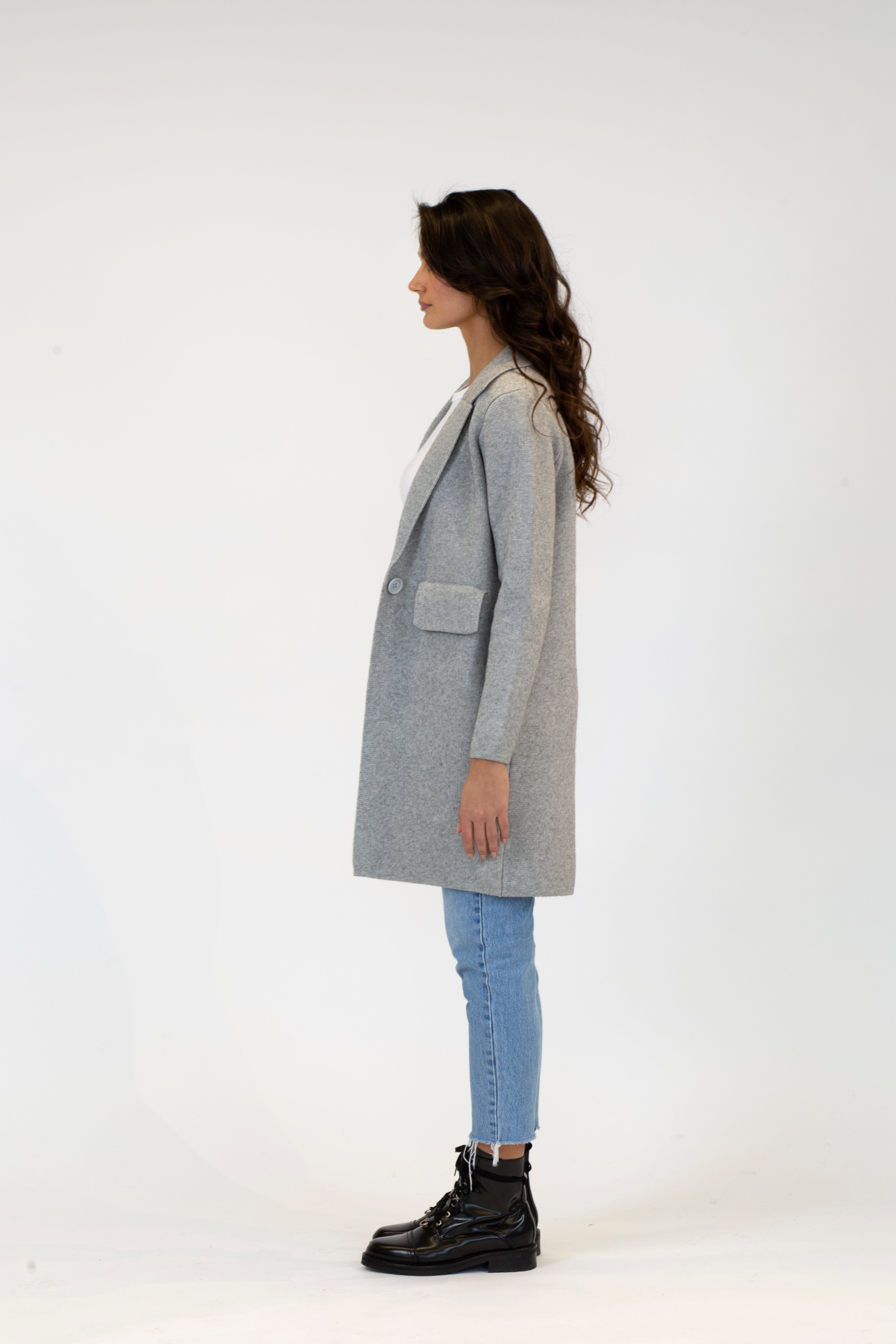 FIONA COAT - LIGHT GREY