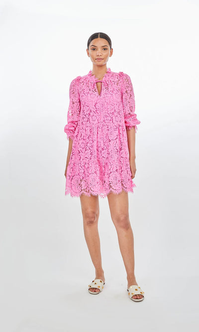 FRANCIA LACE DRESS - CANDY PINK