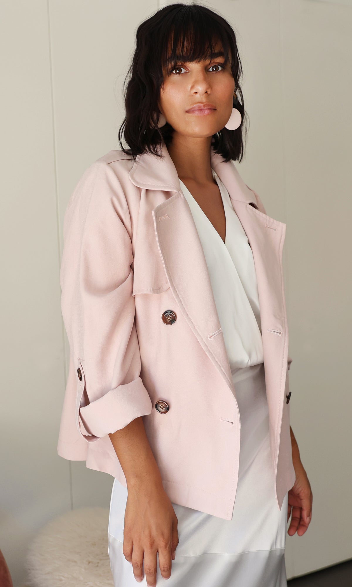 TRAYCI CROPPED TRENCH JACKET