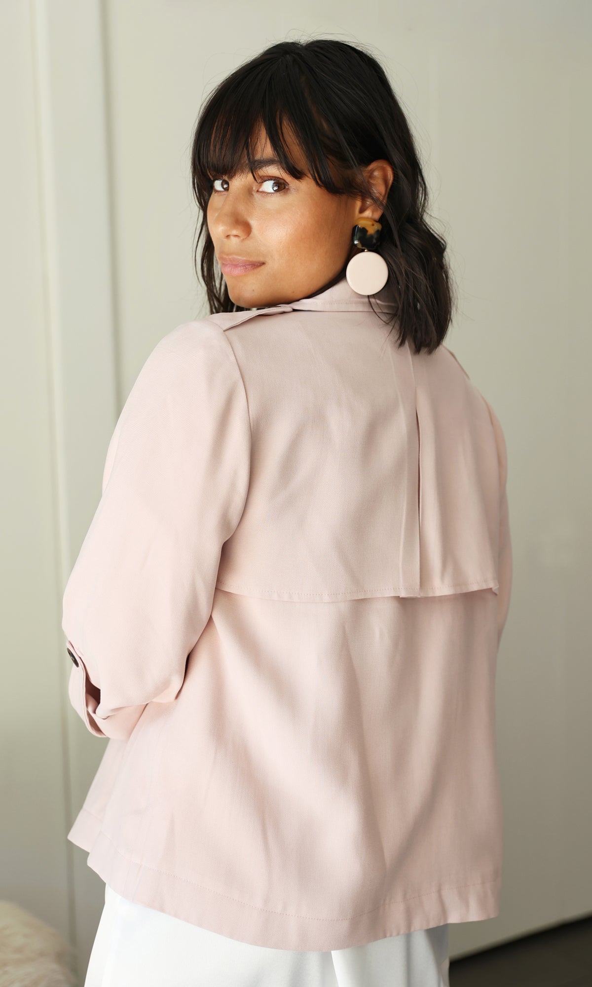 TRAYCI CROPPED TRENCH JACKET