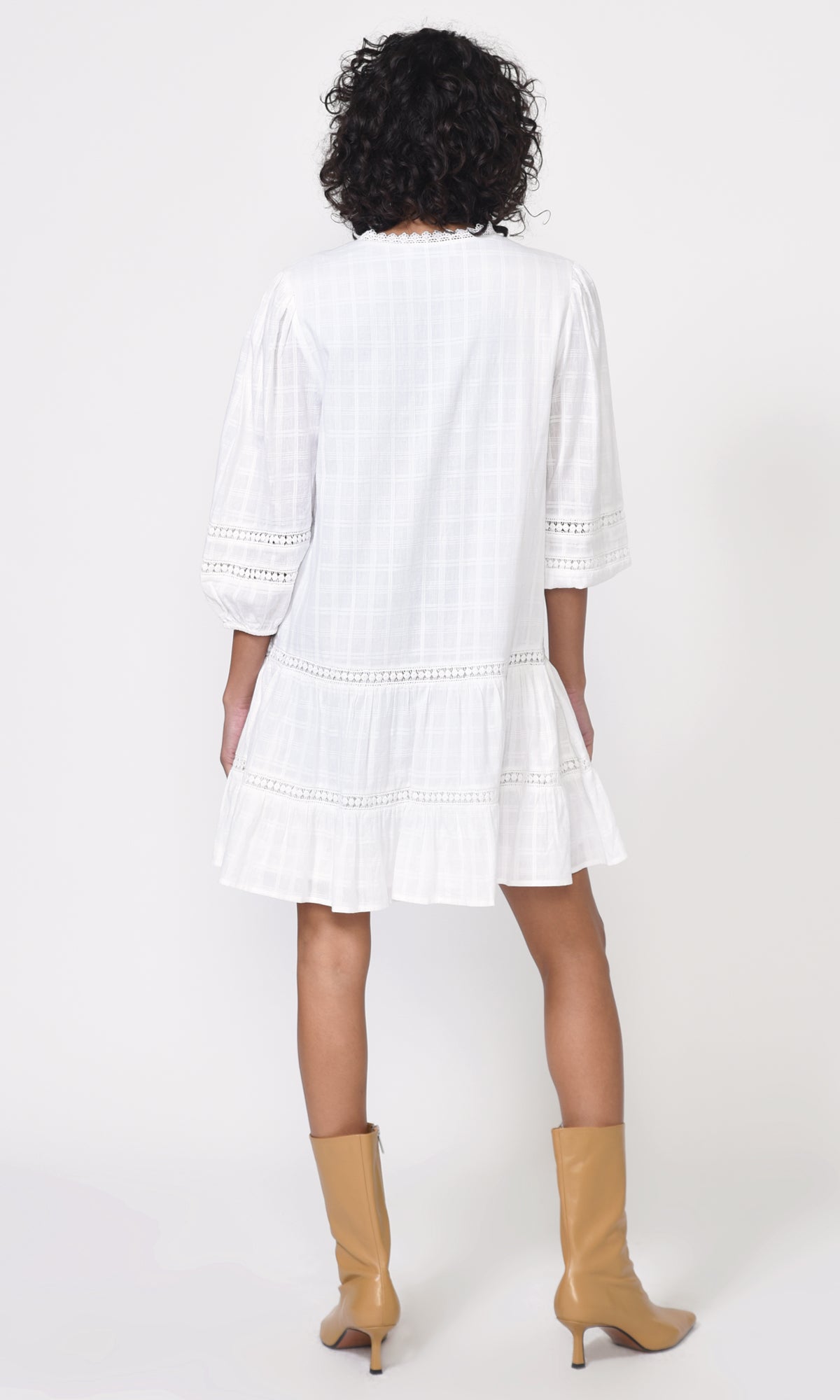 YASMIN WINDOWPANE DRESS