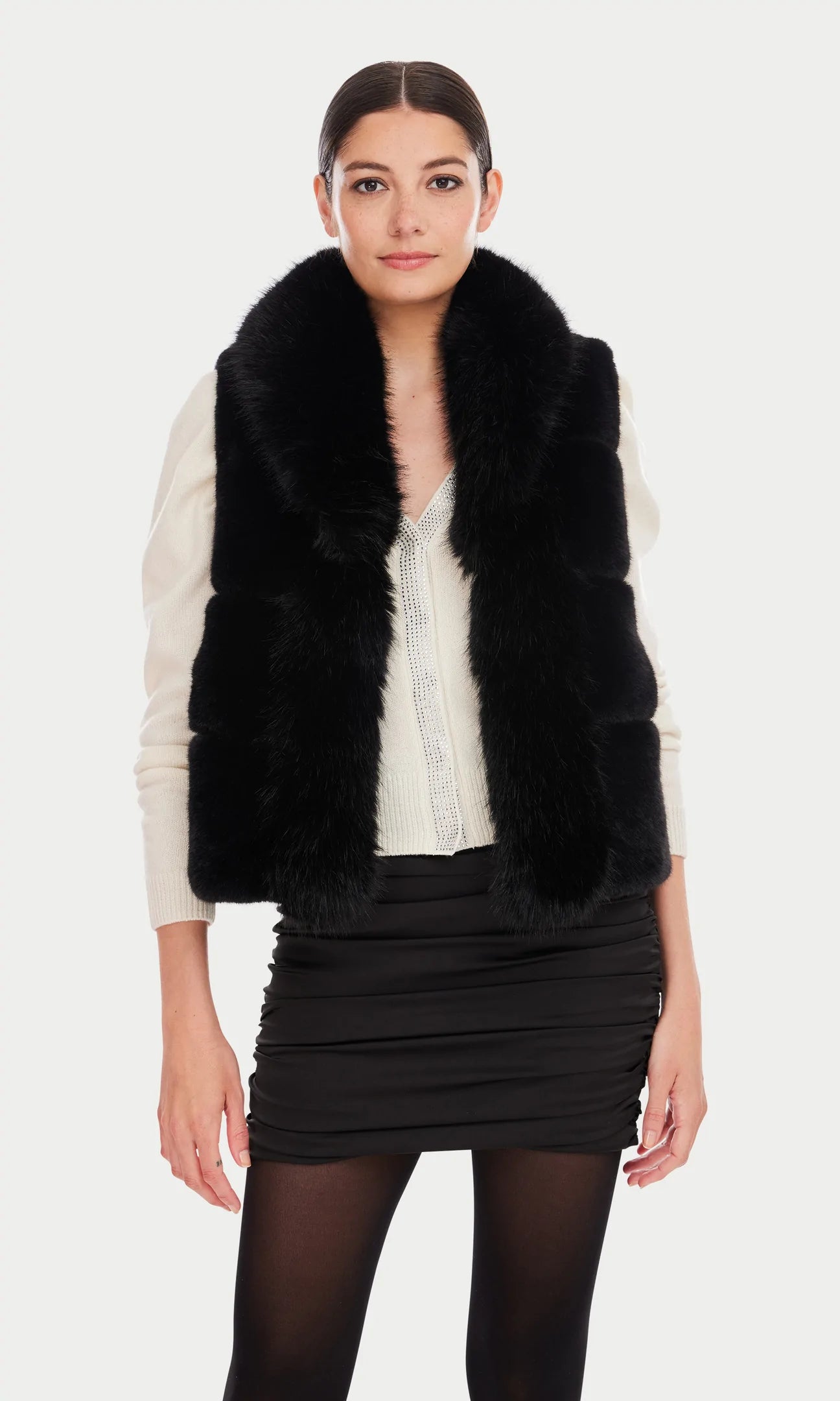 Faux fur vest sale hotsell