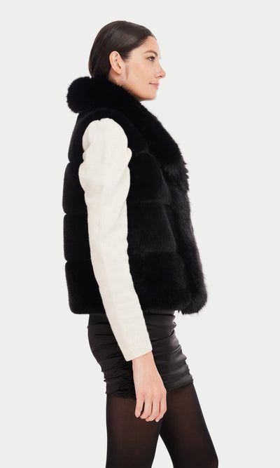 100％安い 【値下げ】EBONY ◾︎FAUX FUR VEST | www