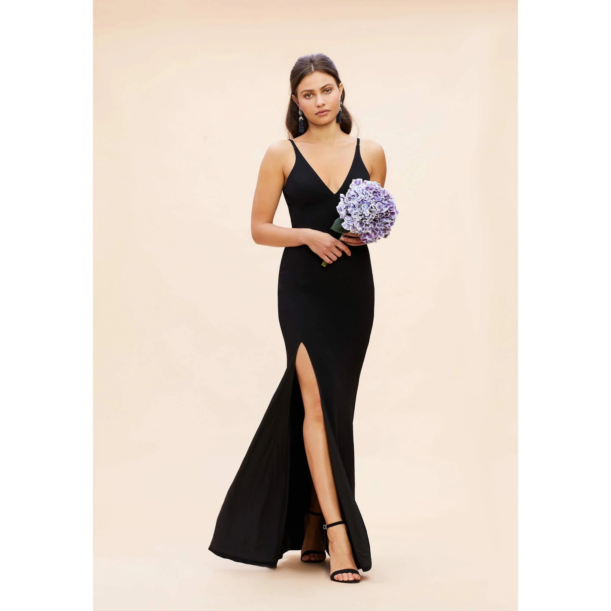 Dress the population deals iris crepe gown white