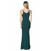 IRIS PLUNGING NECKLINE CREPE GOWN - PINE (ONLINE ONLY)