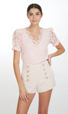 JESS LACE COMBO TOP - PIXIE PINK (ONLINE ONLY)