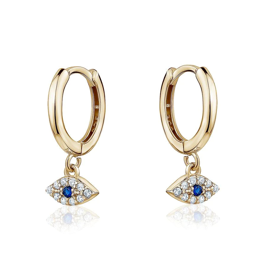 EVIL EYE HOOPS