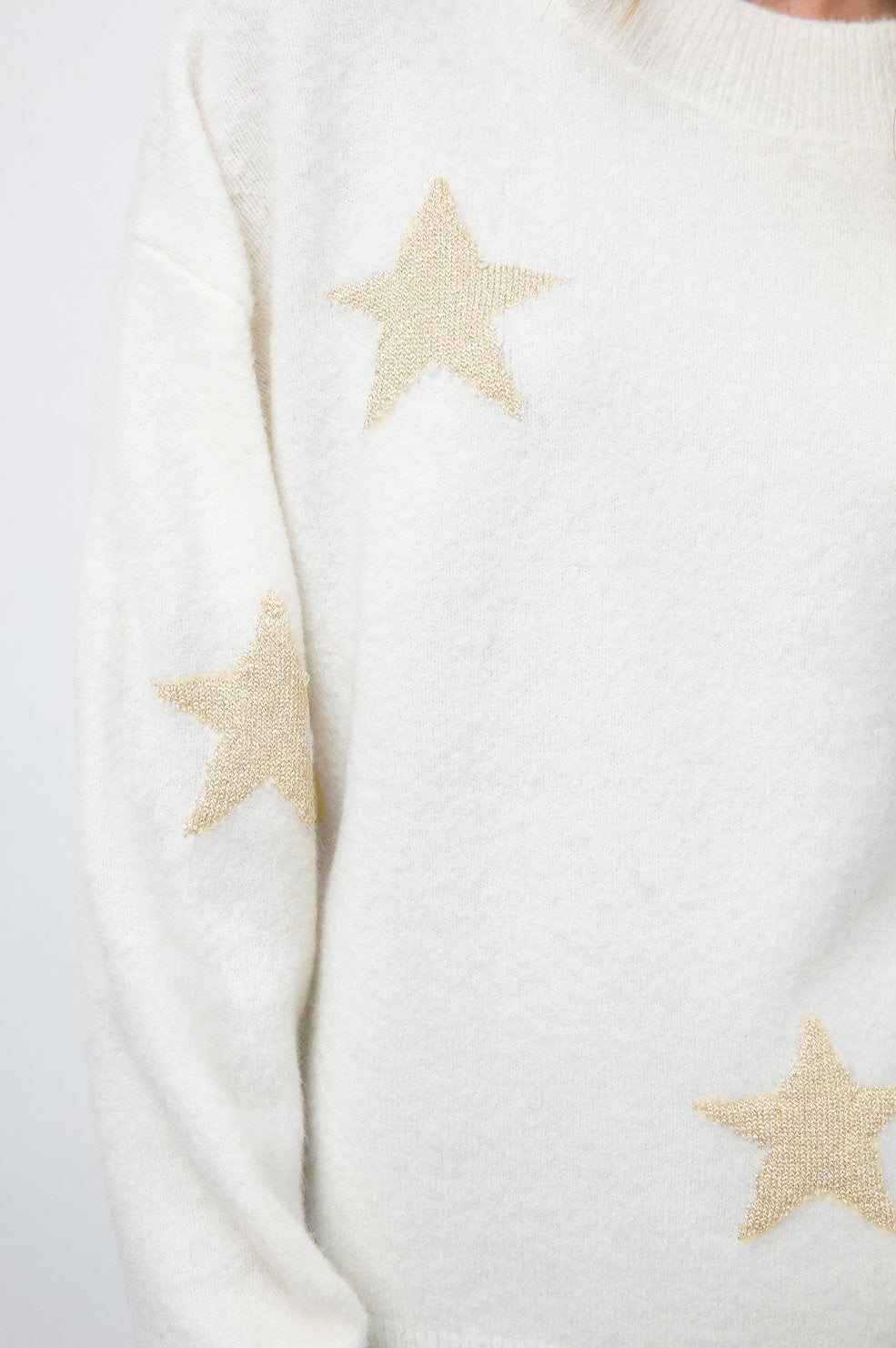 KANA SWEATER - WHITE GOLD STARS