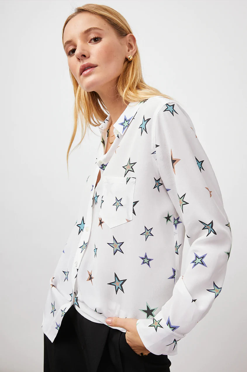 KATE SHIRT - IVORY COSMIC STARS