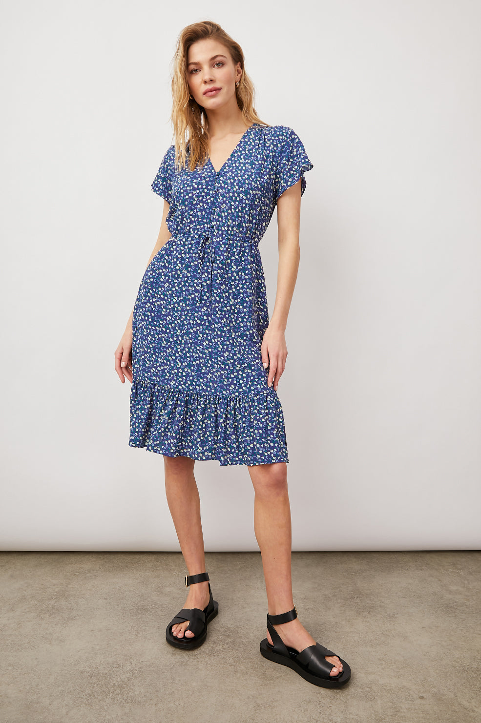 KIKI DRESS - NAVY FLORAL