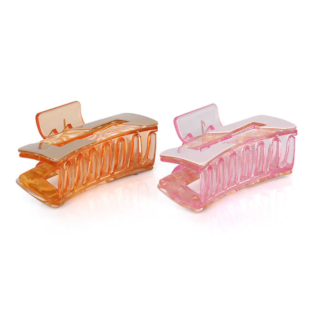 RECTANGULAR FANCY CELLULOSE CLIPS (VARIOUS COLOURS)