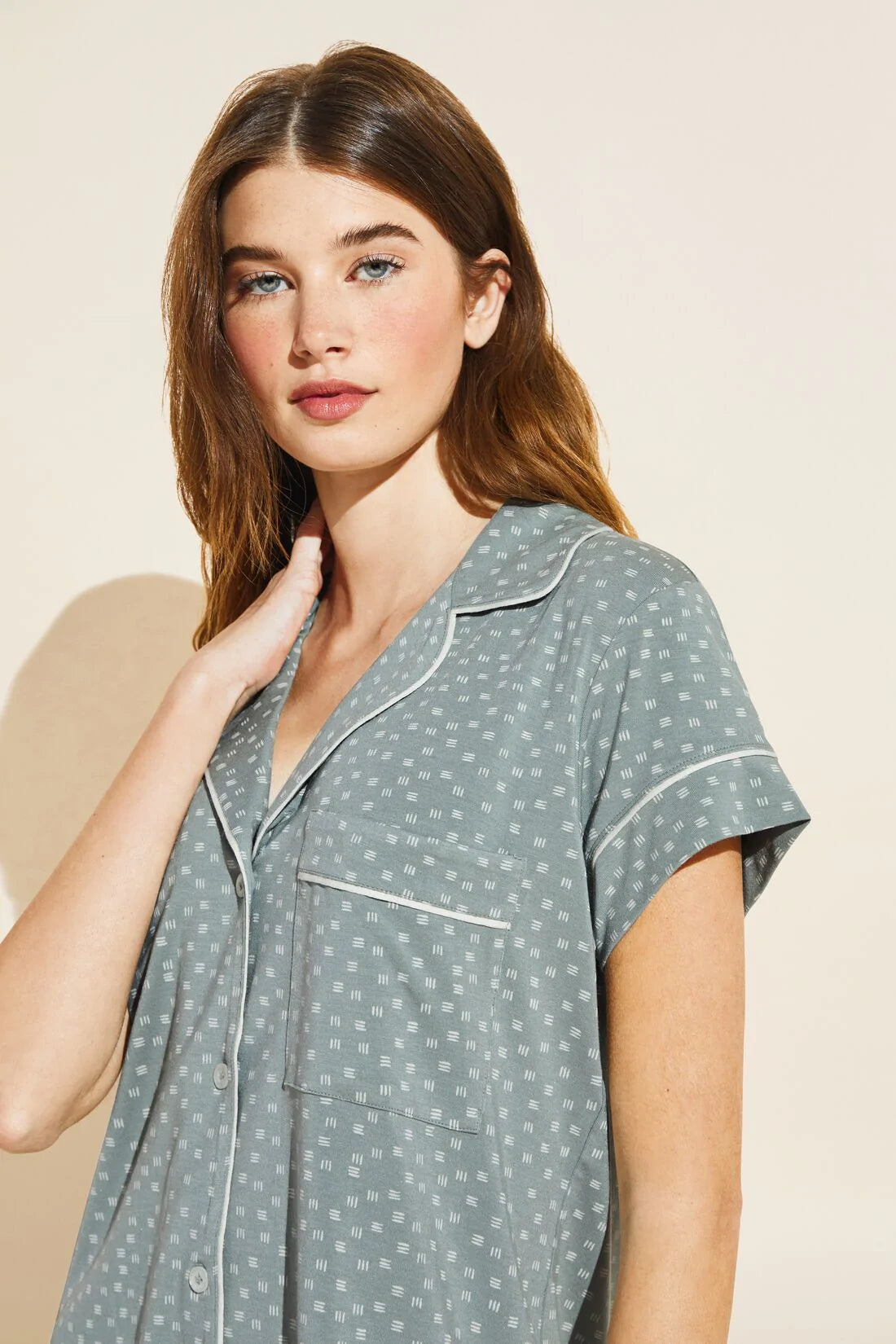 GISELE CROPPED PJ SET - ARTISAN TRACE (ONLINE ONLY)