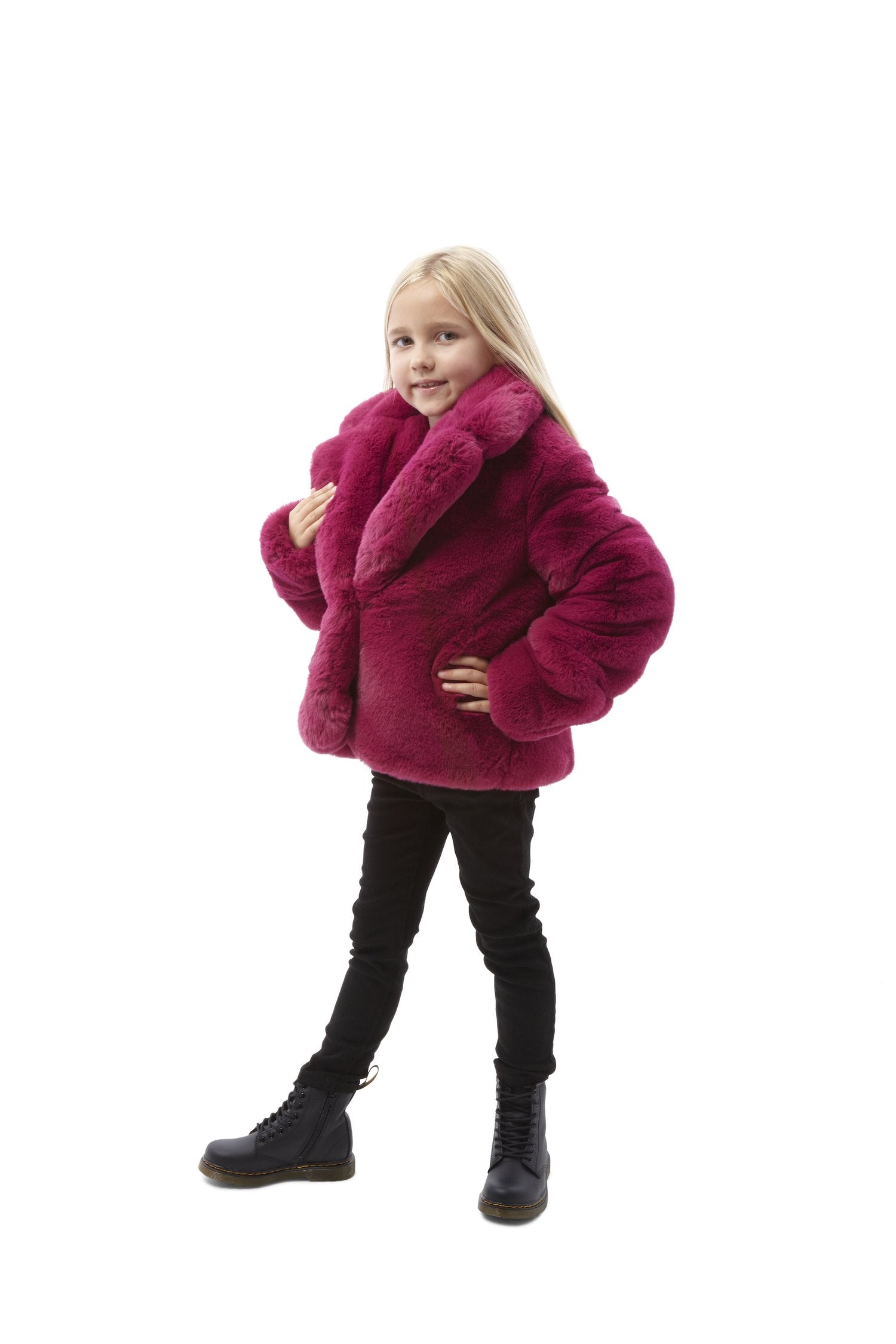 MILLY COAT KIDS - RASPBERRY