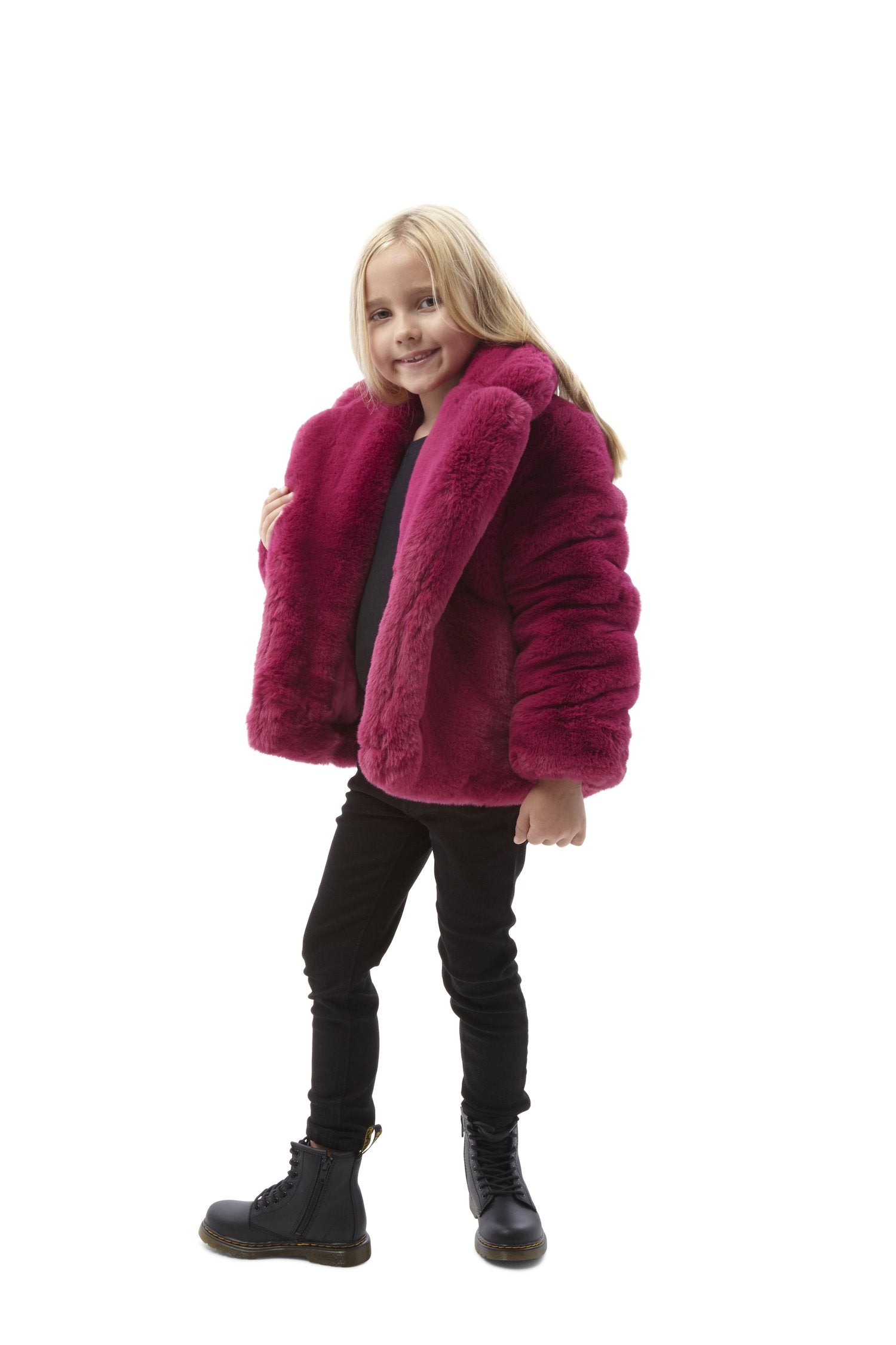 Milly pink faux fur coat 2025