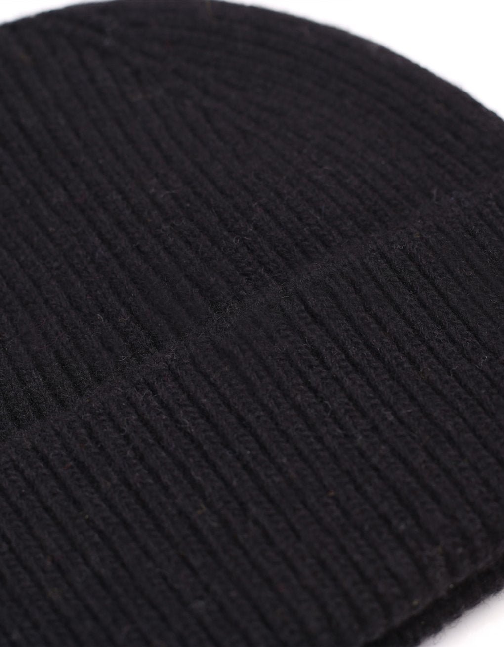 MERINO WOOL BEANIE - DEEP BLACK
