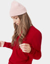 MERINO WOOL BEANIE - FADED PINK