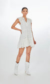 MIRABELLE EMBROIDERED DRESS - WHITE