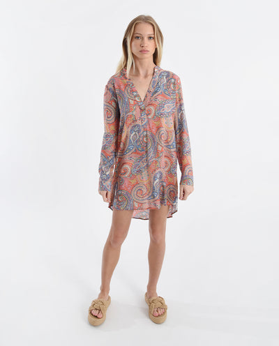 CHIARA PRINTED COVERUP - PINK ISABELLE
