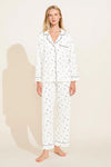 GISELE PRINTED LONG PJ SET - CELESTIAL IVORY/NAVY